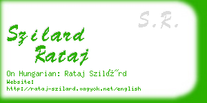 szilard rataj business card